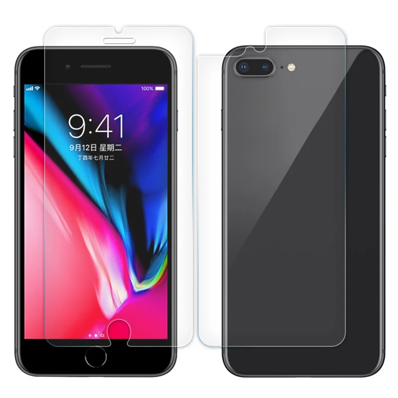 Мягкий питомец для iPhone 8 7 Plus 2 шт./компл.! Не закаленное стекло, Защитная пленка для iPhone X 6S