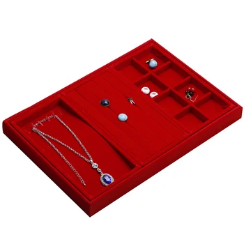 

1PCS Necklace Beads Jewelry Magenta Display Case Box Tray Organizer 14x9"