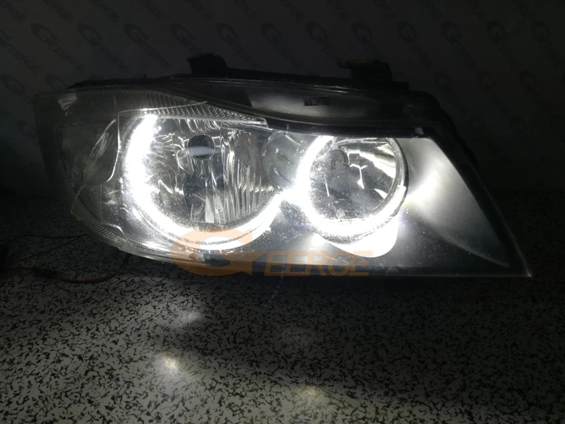 BMW 3 Series E90 2005 2006 2007 2008 Halogen headlight smd led angel eyes(7)