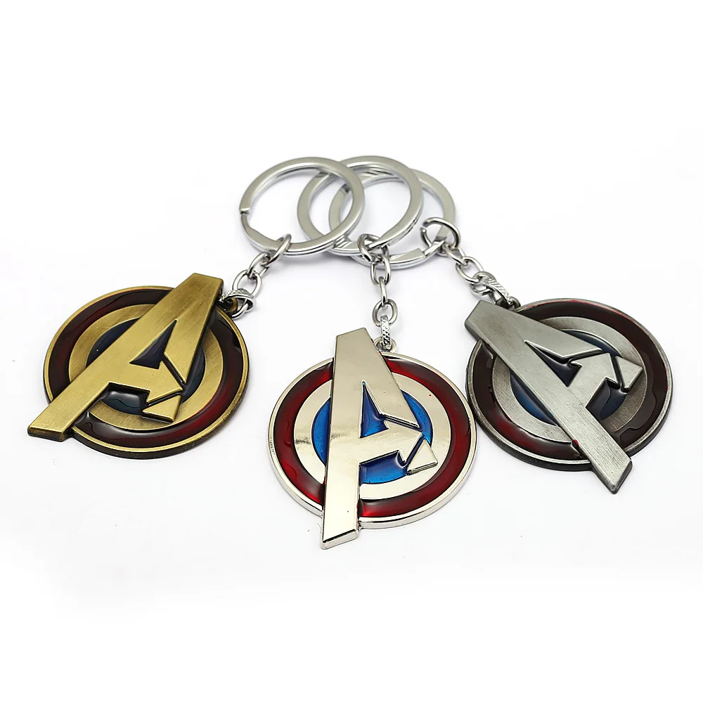 

Movie Avengers Infinity War Character Captain America Shield Alloy Keychain Key ring Key Chain For Men Boy Gift
