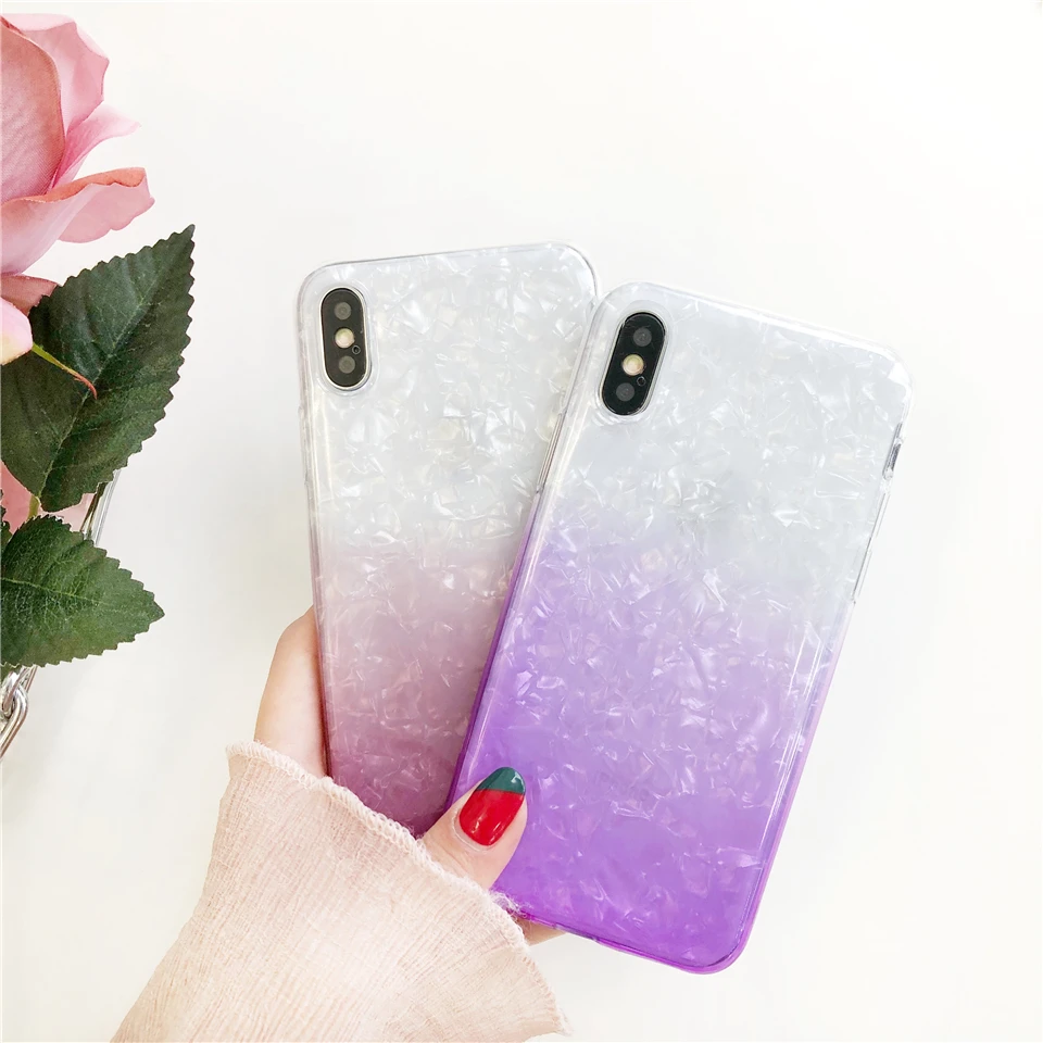 Радужный цветной мраморный чехол для iphone X 6 6s 7 8 Plus XR XS MAX TPU Huawei P20 Lite P10 P9 Mate 20 10 Honor 9