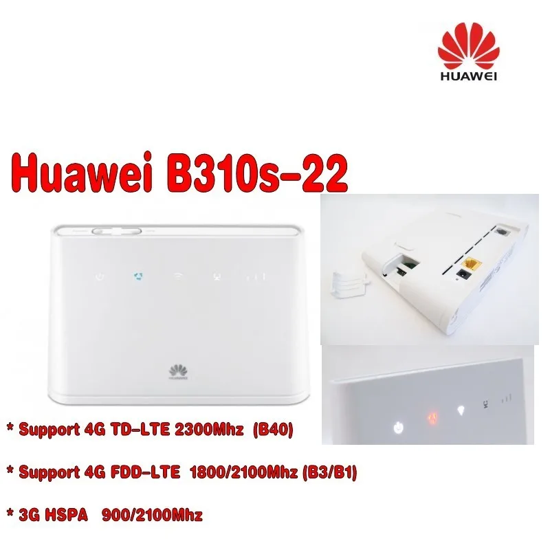  Unlocked Huawei B310s-22 4G LTE FDD Cat4 150Mbps Wireless WiFi Router CPE Modem+4g SMA MINO Antenna