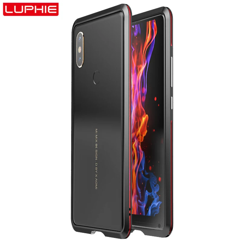 LUPHIE противоударный чехол для Xiaomi mi Mix 2S Чехол два цвета alu mi num металлический бампер чехол для Xiaomi mi x 2S coque