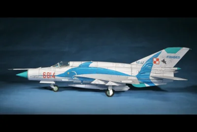 MIG MiG-21MF-3PLM Fighter 3D бумажная модель DIY бумажная игрушка ручной работы