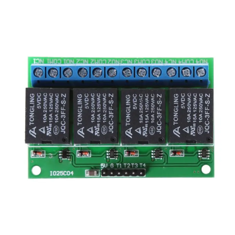 

IO25C04 4Channel 5V Relay Module Self-locking Controller Low Pulse Trigger Board