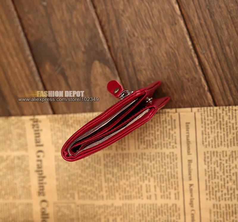 Fashion Oil waxed Genuine Leather Wallet for Women Simple Stye Women's Luxury Real Leather Wallet with Zipper  (7)