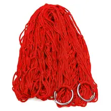 100% New RED Nylon Hammock Hanging Mesh Net Sleeping Bed Swing Outdoor