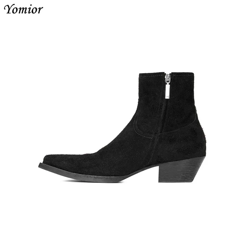 New Classic Brand Design Genuine Leather Men Ankle Boots Fashion Autumn Winter High Quality Chelsea Boots Dress Platform