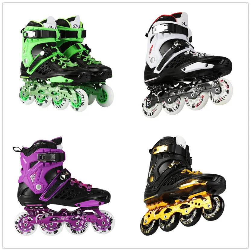 شحن مجاني تنفس الكبار انزلاق مضمنة المهنية الأسطوانة أحذية تزلج للرجال النساء الشارع شحن التزلج Patines