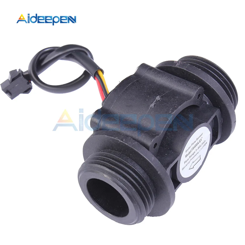 

DN25 Water Level Sensor Switch Liquid Flow Meter Counter Vertical/Horizontal Hall Flow sensor FS400A G1'' DC 5-24V 1-60L/min