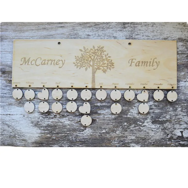 Personalized Diy Wooden Family Tree Birthday Reminder Calendar Personalized Diy Wooden Family Tree Birthday Reminder Calendar Anniversary Board Hanging Wall Decorations Gift Customization