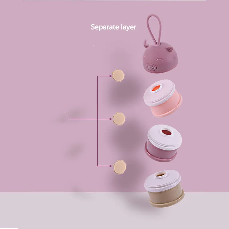 

Multi Function Portable Baby Food Storage Box Essential Cereal Cartoon Milk Powder Boxes Toddle Kids Formula Milk Container