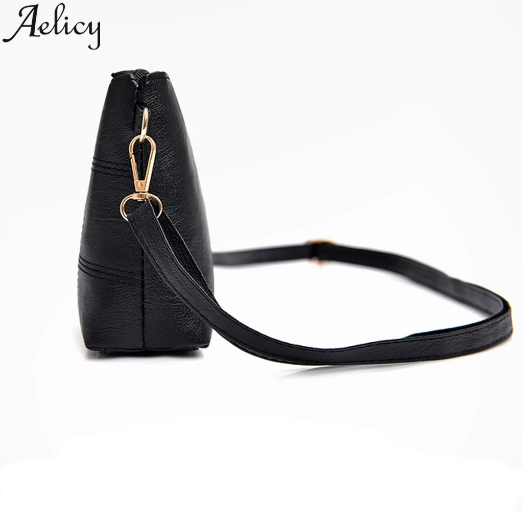 Aelicy 2019 FashionTop-مقبض السعة جلدية Crossbody حقائب كتف المرأة حقيبة ساع يد سلسلة حقيبة حقيبة صغيرة