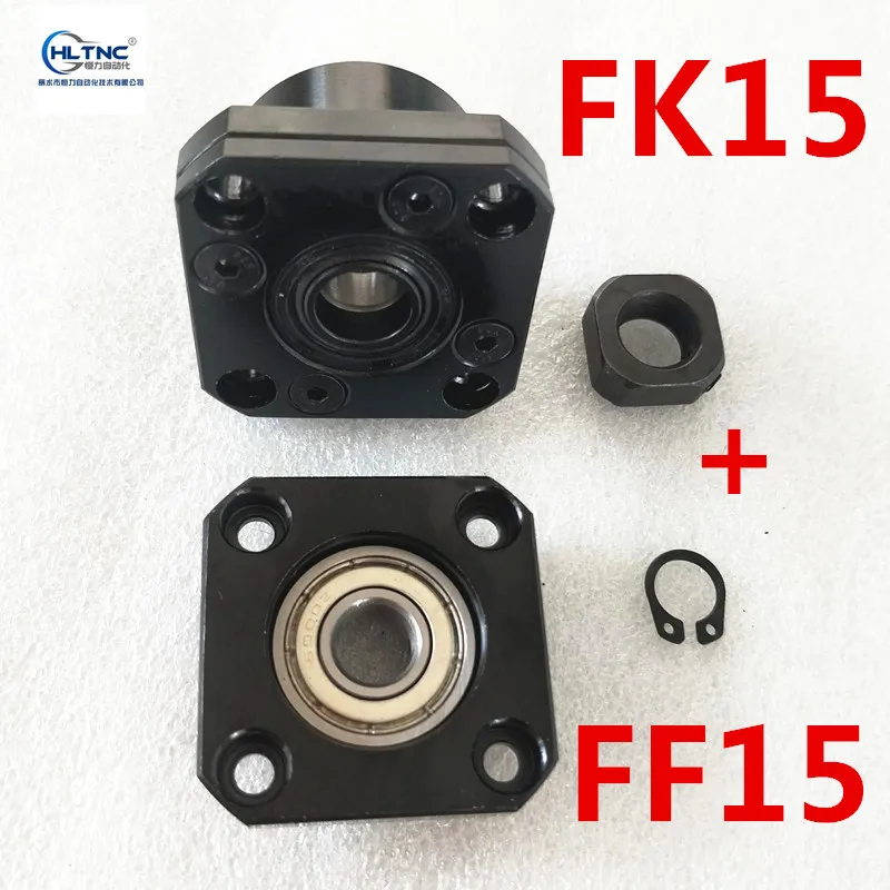 

FK15 FF15 ballscrew support match use SFU2005 SFU2010 SFE2020 DFU2005 ballscrew end support cnc part 1set FKFF15 FK15FF15