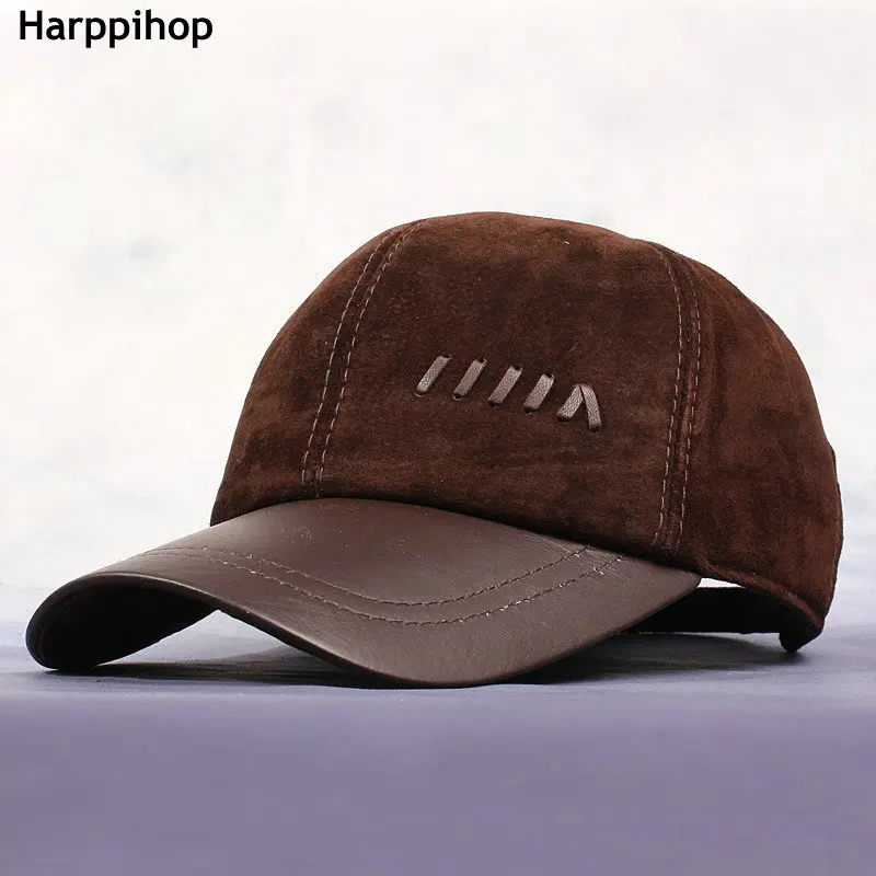 Prix pour Nouveau Hommes de Véritable Bronw Mat en cuir Chapeau/Casquette De Baseball/Chapeau 2017 nubuck marque chapeau/casquettes Prix pour Nouveau Hommes de Véritable Bronw Mat en cuir Chapeau/Casquette De Baseball/Chapeau 2017 nubuck marque chapeau/casquettes