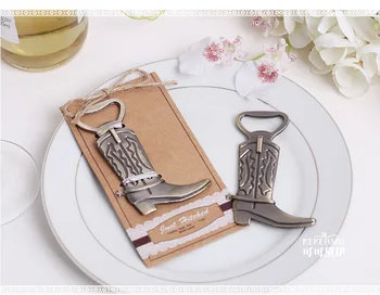 

2015 New Alloy cowboy boots beer bottle opener Shoes open bottle opener European wedding Favor