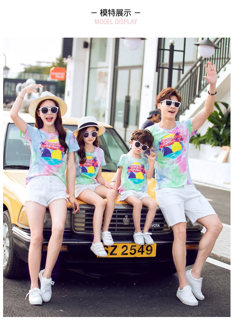 Семейные комплекты; летняя семейная одежда для мамы, дочки, папы, папы; футболка для сына; хлопковая одежда «Мама и я»; футболки; одежда