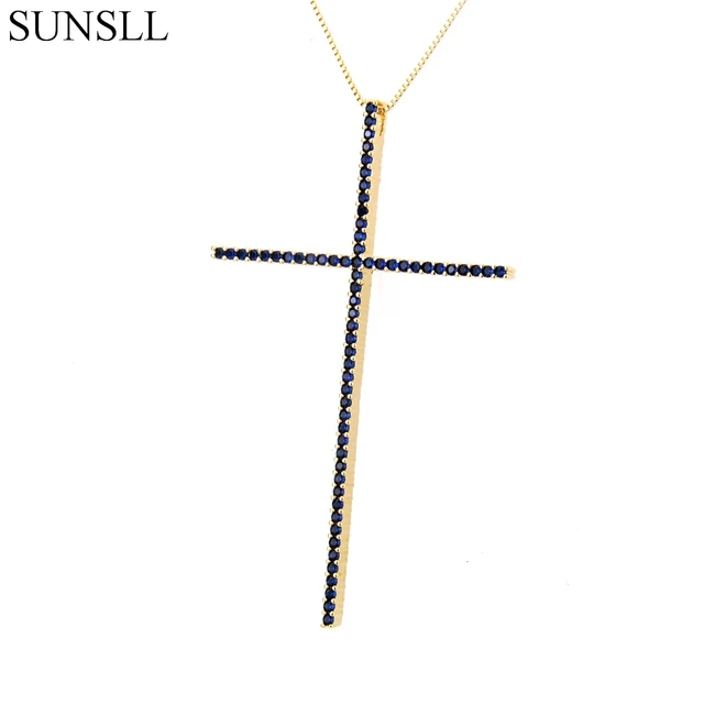 Price Comparisons For Sunsll Gold Silver Black Color Copper 3 Best Offers Sunsll Gold Silver Black Color Copper 3 Cubic Zirconia Cross Pendant