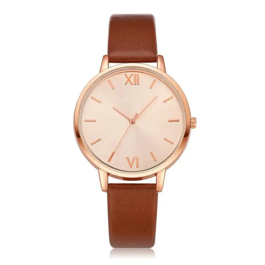 

reloj mujer 2018 Leather Watches Women Quartz Wristwatch Clock Ladies Leather Dress Watches bayan kol saati montre femme 2018