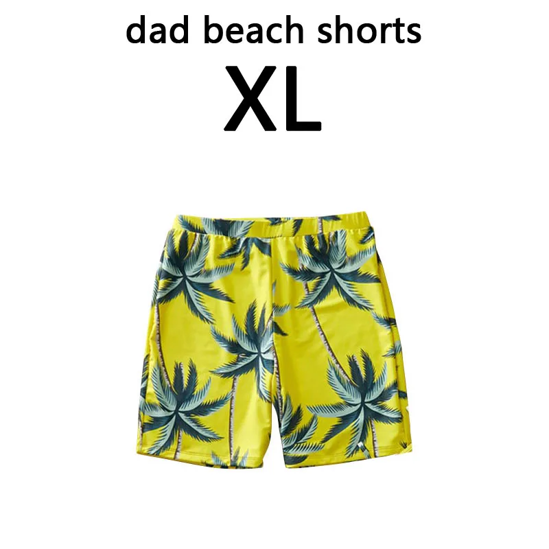 Семейные купальники, тропический кокосовый орех, пляжная одежда с принтом дерева, женский купальник для мамы и дочки, пляжные шорты для мужчин и мальчиков - Цвет: dad size XL