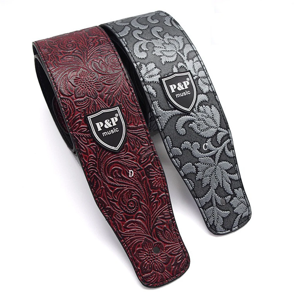 PU Leather Guitar Strap for Electric Bass Guitar Snakeskin brand Guitar