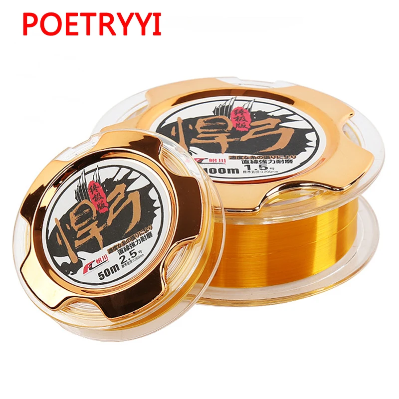 

50m/100m Mainline/Tippet Monofilament Nylon Fishing Line Japan Material Not Fishing Line Bass Carp Fish Fishing Accessories 30