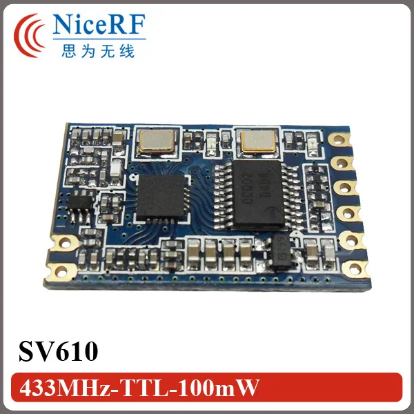 6 шт SV610 100 мВт ttl Интерфейс 433/470/868/915 МГц 20dBm FSK Беспроводной модуль+ 6 шт. Медь Весна антенны+ 1 шт. ttl USB конвертер