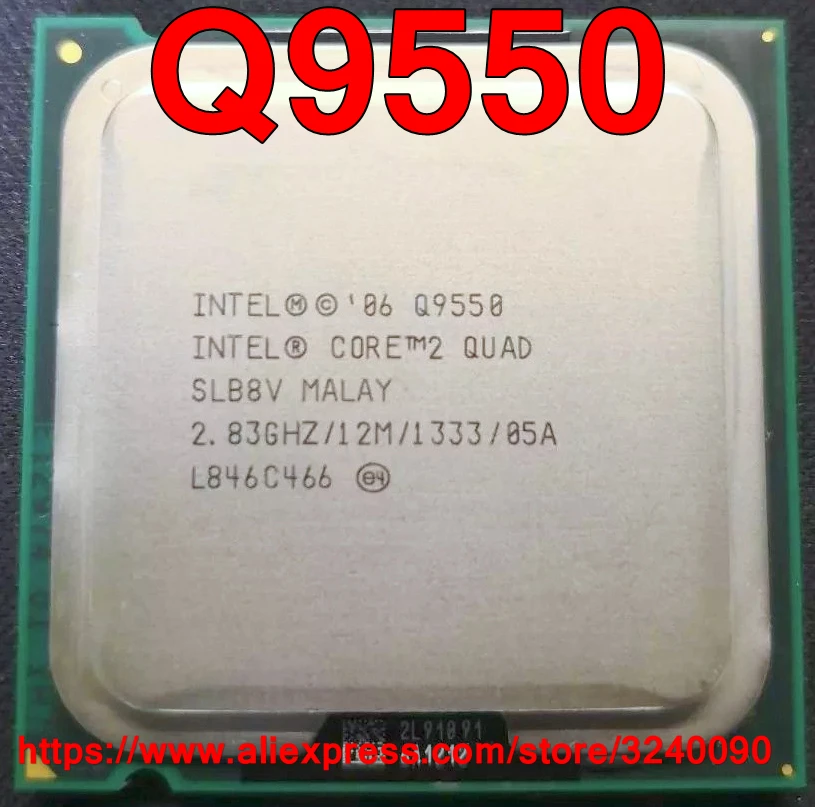 Оригинальный процессор Intel CORE 2 QUAD Q9550 83 ГГц/12 МБ/1333 МГц четырехъядерный разъем 775
