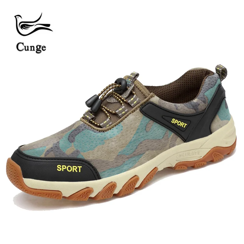 

Cunge Men New Outdoor Hiking Shoes Trekking Sneakers for Man Climbing Shoes Non-slip Sports Shoes Leather Shoes Plus Size 38-45