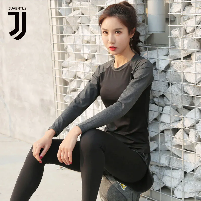 

JUVENTUS 2019 New Sports Fitness Clothing Dance Clothes Running Clothes Quick-Drying Yoga Clothes Two-Piece