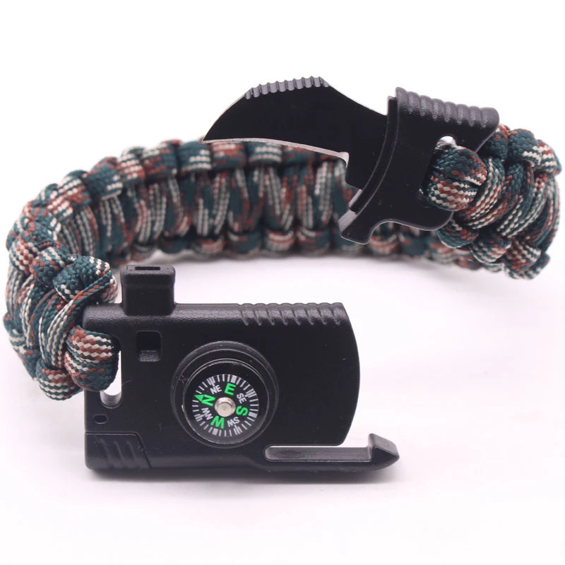 

Survival Bracelets Jewelry For Men Outdoor Multi-function Emergency Rescue Bracelet Man Charm Knife Paracord Umbrella Rope Chain