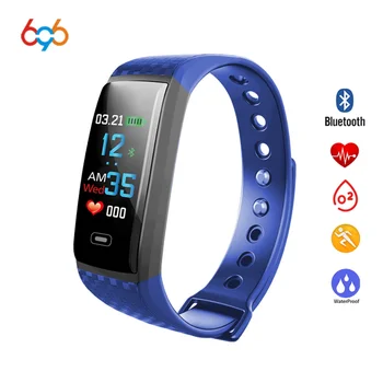 

696 CK17S Smart Band Blood Color Pressure Heart Rate Monitor Wrist Watch Bracelet Fitness Bracelet Tracker Pedometer Wristband