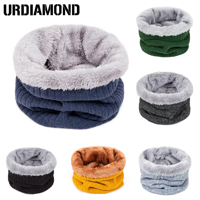 

URDIAMOND 2019 New Unisex Winter Scarf Women Men Cotton Solid Knitted Ring Scarves Neck Ring Cute Warm High Quality