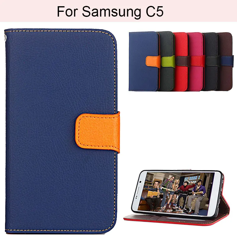 K'try Lichi Skin Retro Business Cover Holster Pu Leather Phone Case For Samsung Galaxy C5 | Мобильные телефоны и