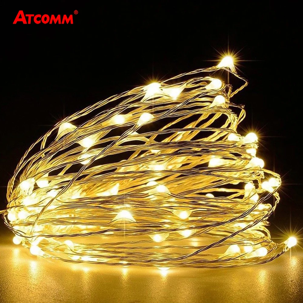 20M Solar LED Copper String Lights 200 LEDs IP65 Outdoor Christmas