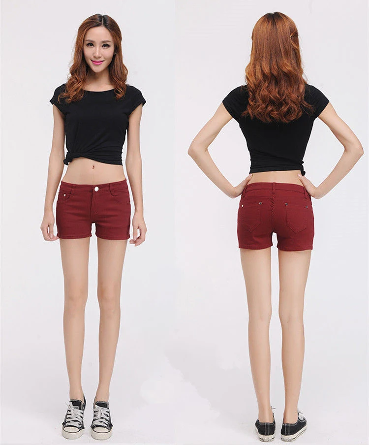 Spring leisure stretch candy colored seven-point trousers women's summer pencil trousers thin style trousers women's small foot breeches (4)