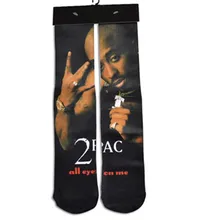 3d carácter biggle pequeño/2pac/Bob Mary calcetines divertidos mujeres hombres Calcetines moda Calcetines largos calcetines Calcetín hombre 2016