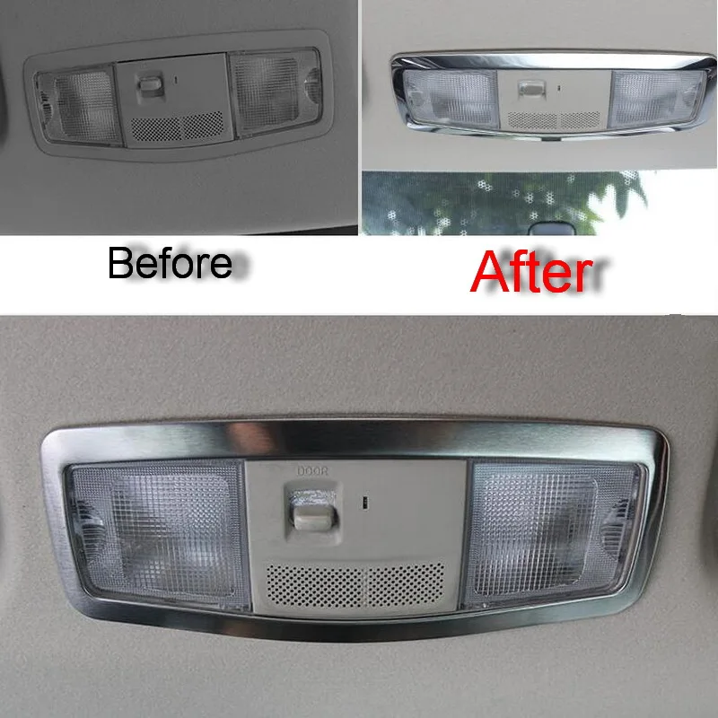 3 Pcs DIY Car Styling New Stainless Steel Readlight Box Cover Case stickers for Mitsubishi Outlander