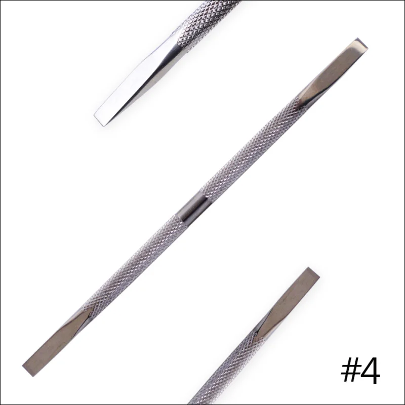 1 шт 2 способа ногтей ложка-Толкатель для кутикулы из нержавеющей стали триммер для удаления омертвевшей кожи Маникюр Педикюр Инструменты для дизайна ногтей CH1-9-1
