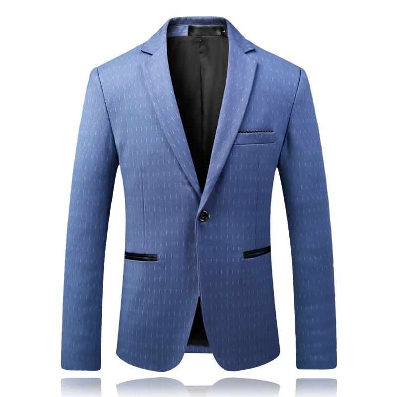 

2018 Spring And Summer New stripeTemperament Men's Business Casual Gentleman Handsome Wild Printing Suit Trend British Style