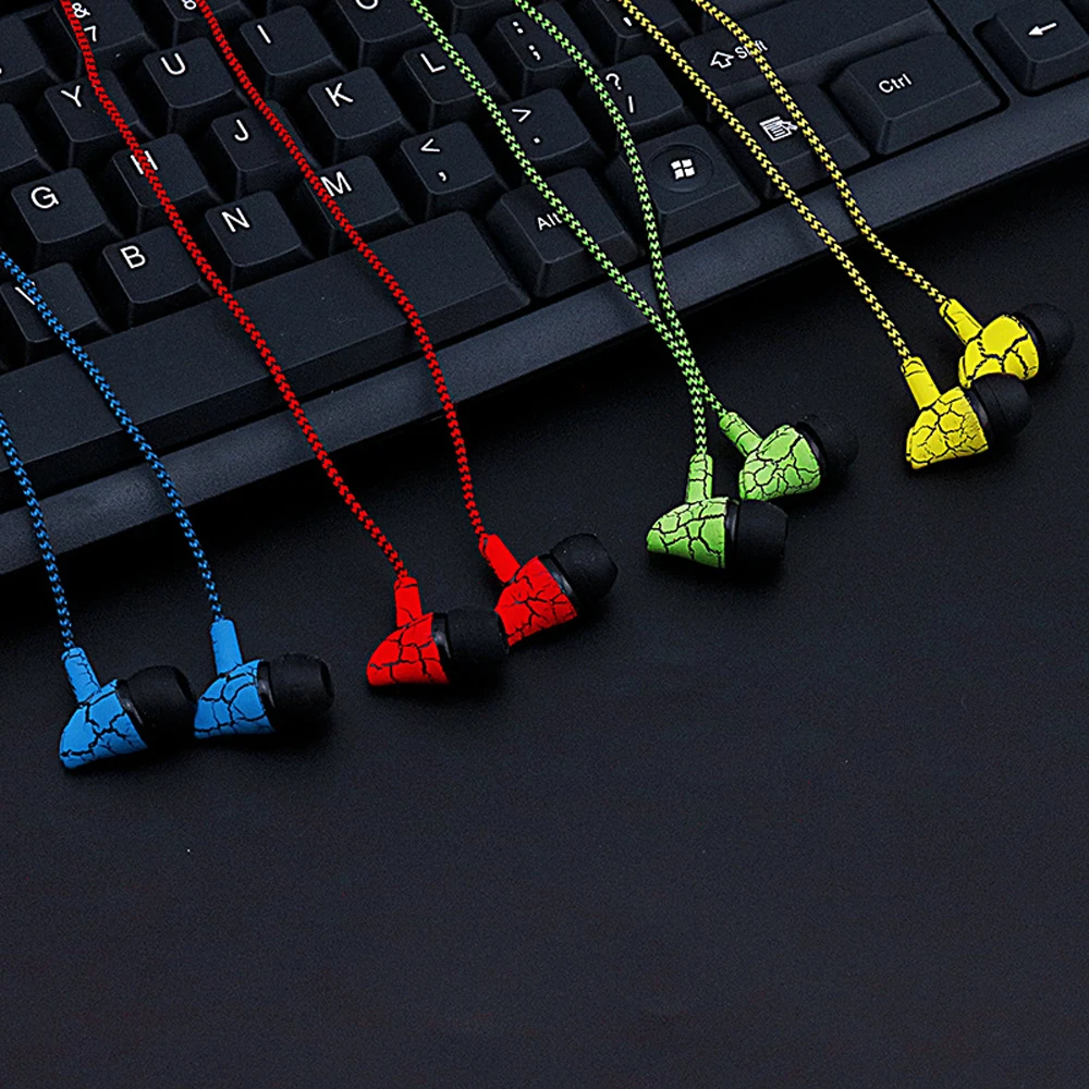 

qijiagu Wired headphone heavy bass Headset crack with microphone and music universal earphone