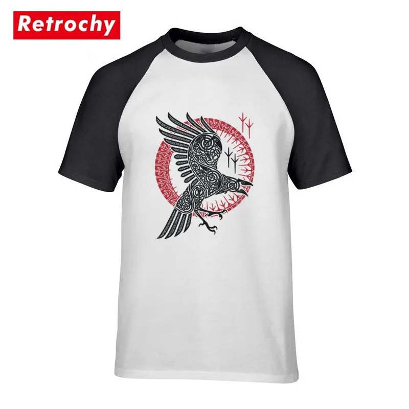 Высококачественная винтажная Мужская футболка Ragnar's Raven летняя классная