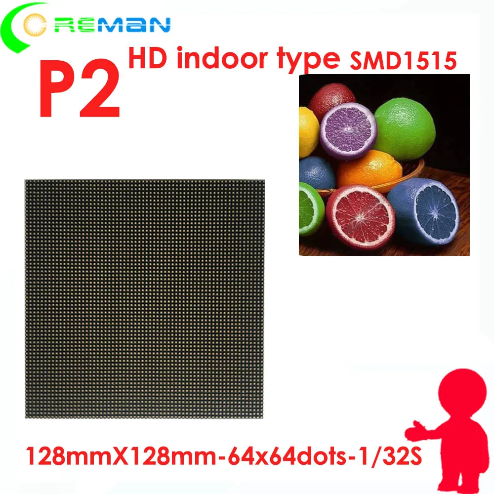 Freeshipping p2 ph2 smd1515 black led module Epistar chip Nationstar high quality full color indoor best price | Электронные