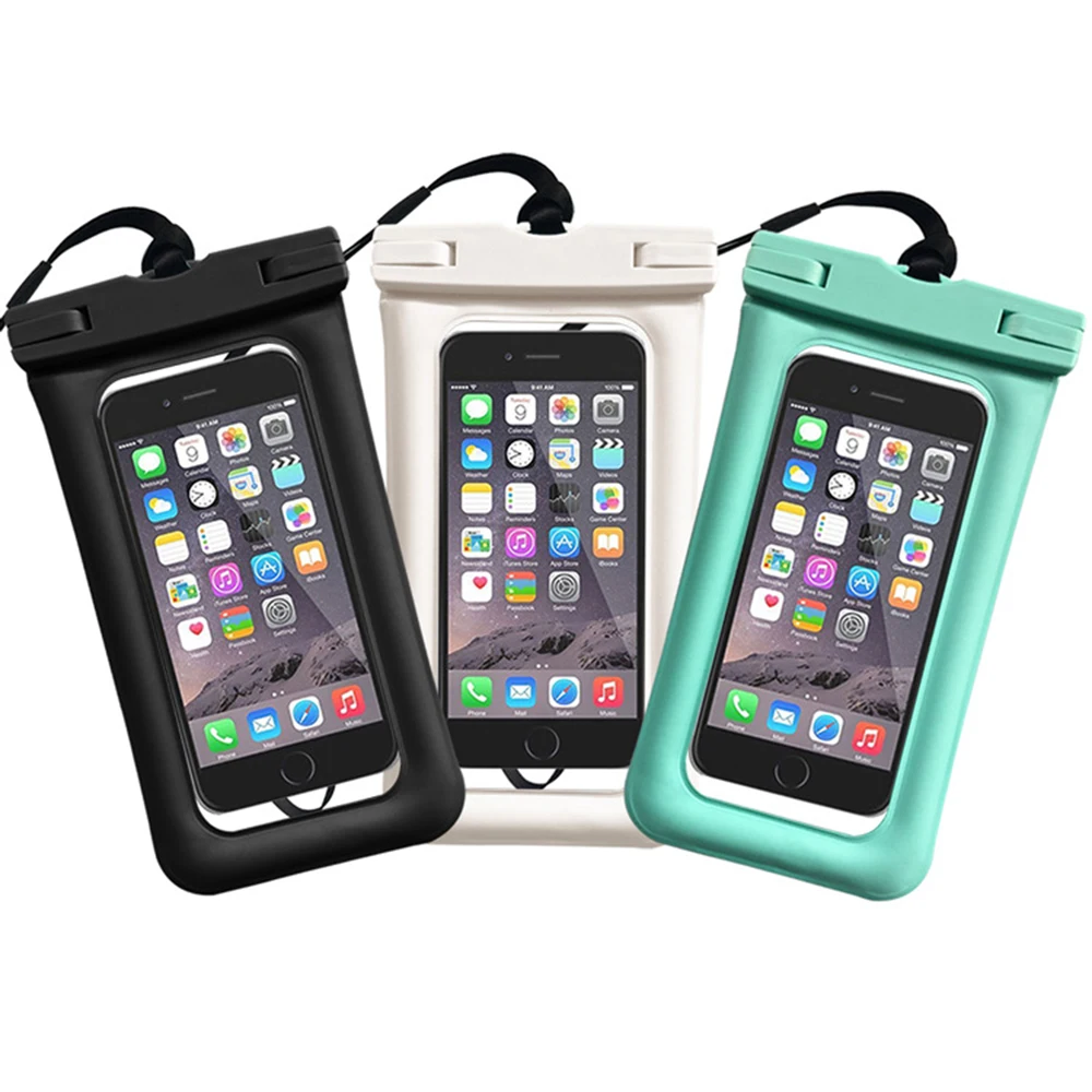 Floating Waterproof Bag Pouch Universal 6.5 inch Mobile Phone Bag Swimming Case Take photo Under water for iphone Samsung Huawei iphone 8 leather case