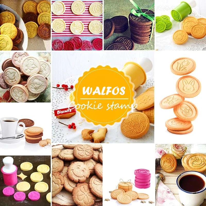 WALFOS 6 шт./партия, силиконовая форма для выпечки печенья, форма для печенья, форма для украшения торта, посуда для выпечки, кухонный гаджет, аксессуары