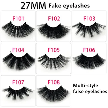 

100% Mink Eyelashes False Eyelashes Crisscross Natural Fake lashes Length 27mm Makeup 3D Mink Lashes Extension Eyelash Beauty