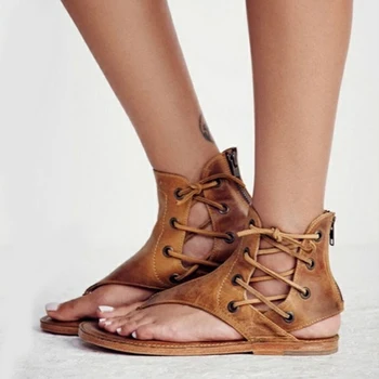

She Era 2018 Gladiator Sandals Women New Fashion Summer Women Sandals for Beach Flat Flip Flops Sandalia Feminina SIZE 35-43