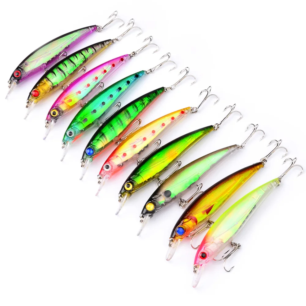 1pcs 11cm 13.5g Fishing Lures 3D Eyes Floating Laser Minnow Hard Aritificial Wobblers Crankbait Plastic fish Baits Pesca Isca