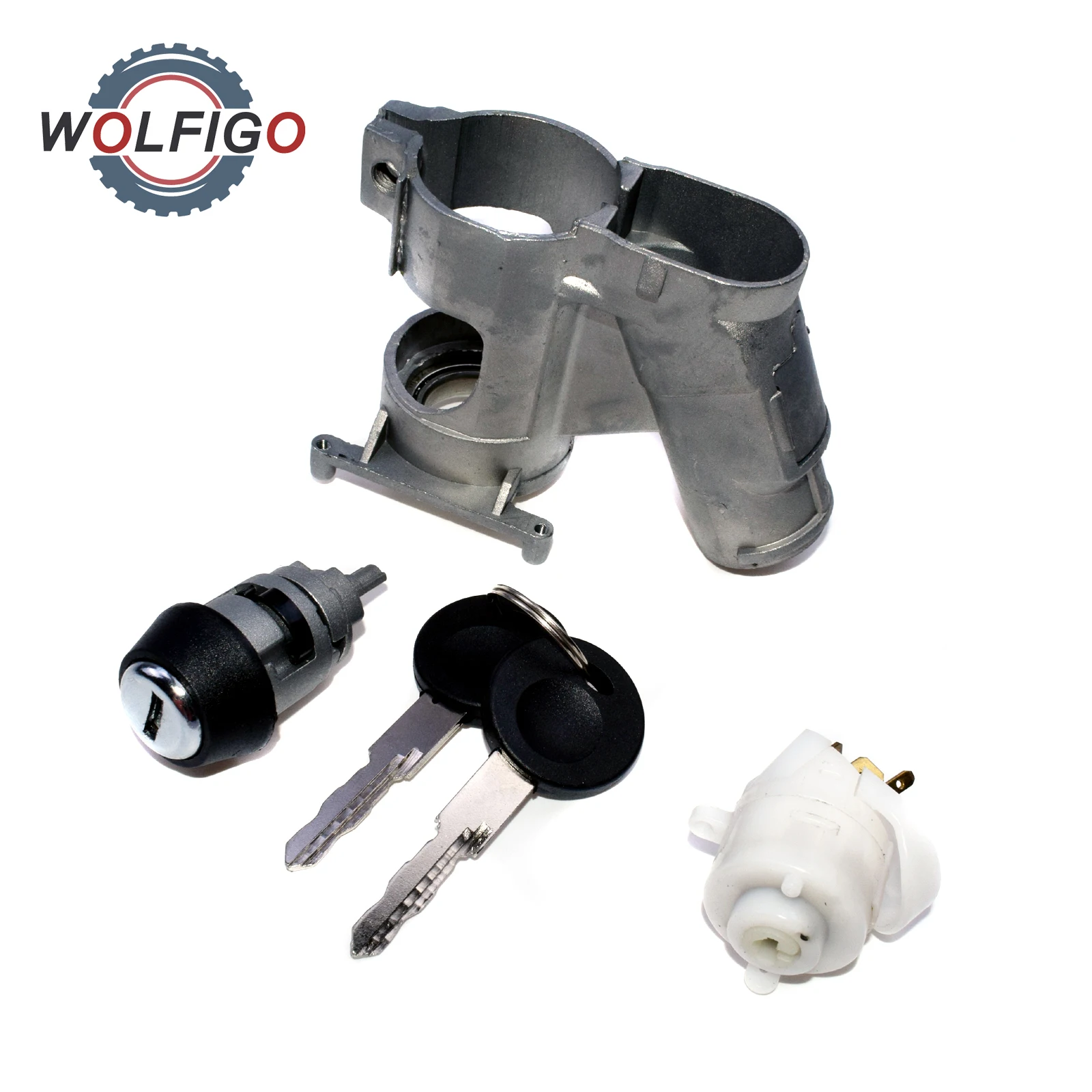 Замок рулевого зажигания WOLFIGO для VW T25 TRANSPORTER Golf Polo Passat Jetta AUDI 80 90 251905855B 111905865L|Ключ