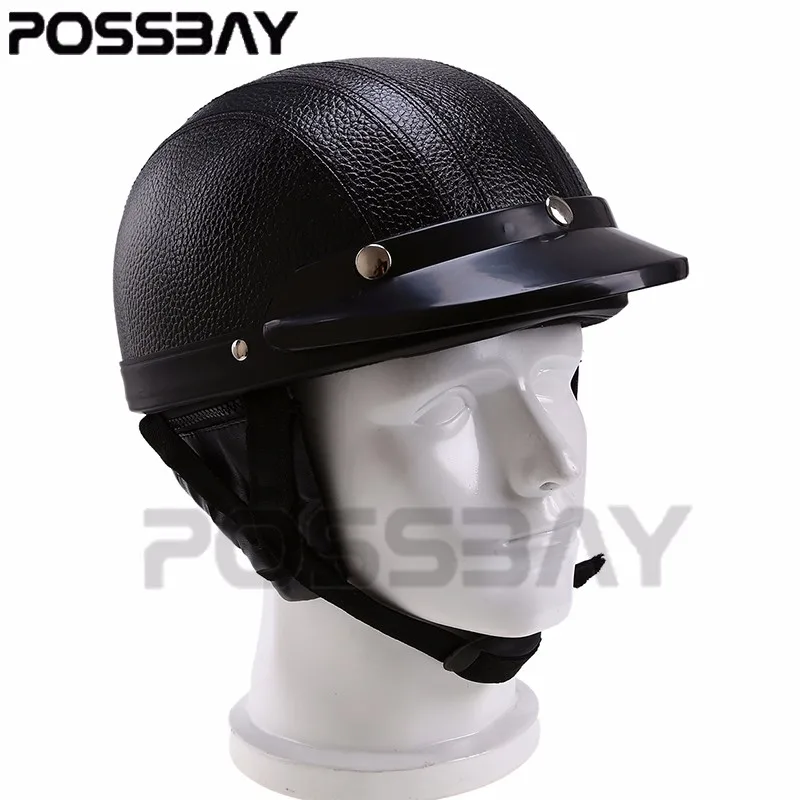 Posbay винтажный мотоциклетный шлем Casco Moto cask скутер Capacete Половина лица козырек ATV шлем с УФ очки ДЛЯ Chopper Cruiser